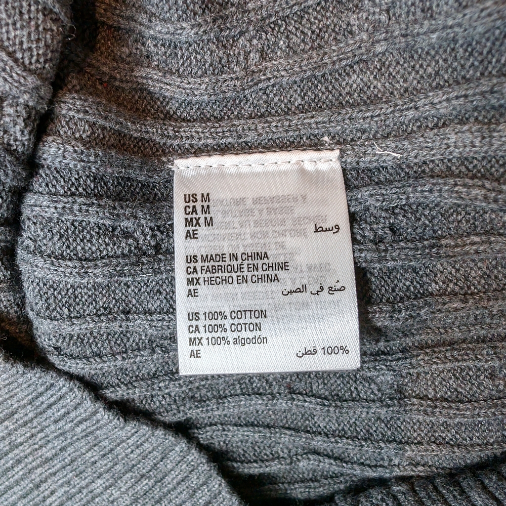 Karen Scott Colorblock Cable Knit Sweater - Red, Black, and Gray - Picture 5 of 7